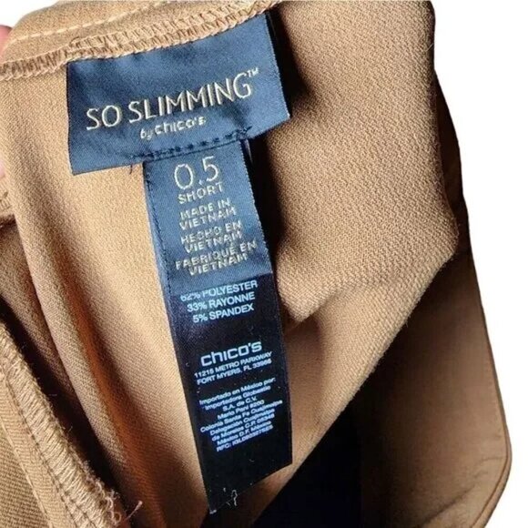 Chico's So Slimming Slim Stretch Pull-On Ankle Pants Women's XS 0.5 brown short - Picture 7 of 10